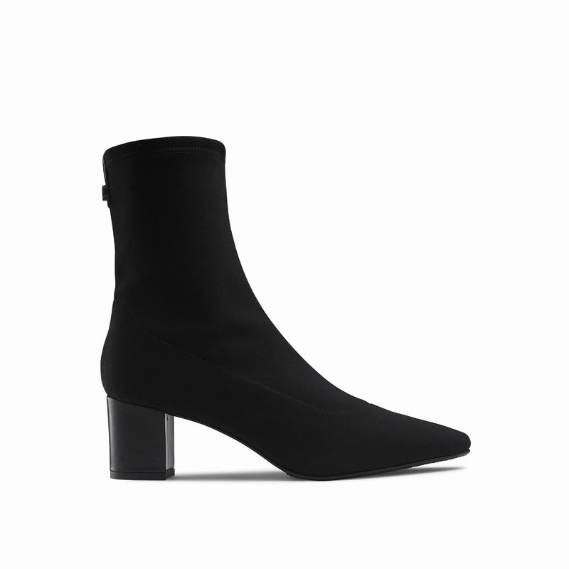 Russell & Bromley Infusion Block Heel Sock Boots Women's Black [EVP6762QD]